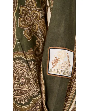 Zimmermann Mahon フード付きシャツ オリーブペイズリー - サムネイル6