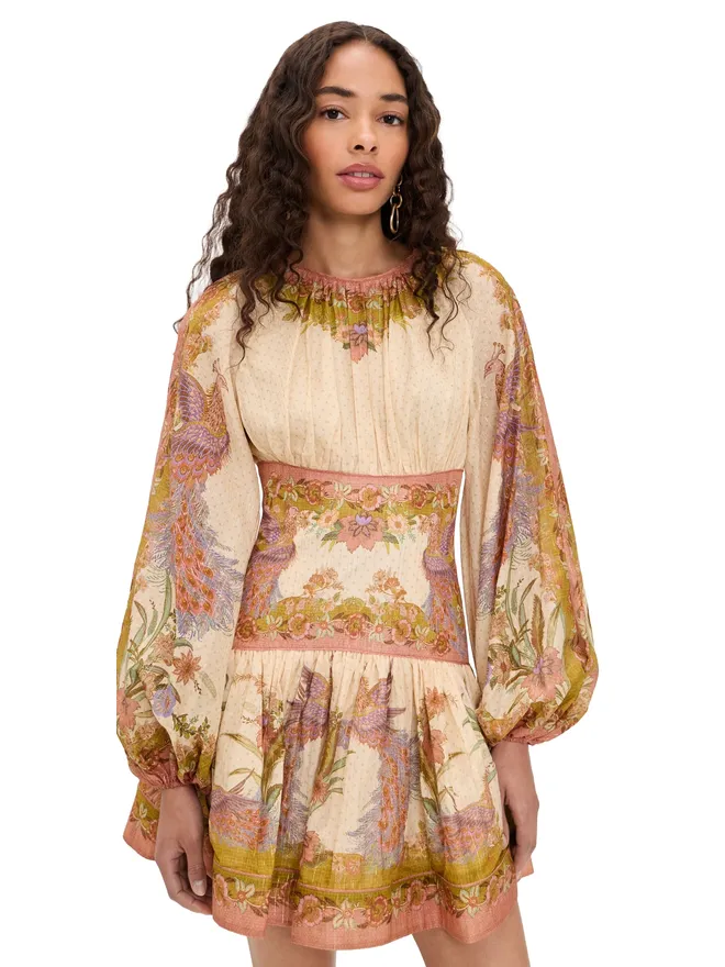 Zimmermann Zimmermann Indra ミニドレス チャートリューズ花柄の商品画像