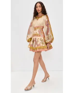 Zimmermann Indra ミニドレス チャートリューズ花柄 - サムネイル5