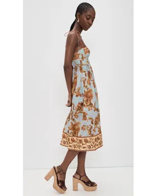 Zimmermann アスター コルセット ミディドレス ブルー・ジャコベアン - サムネイル4
