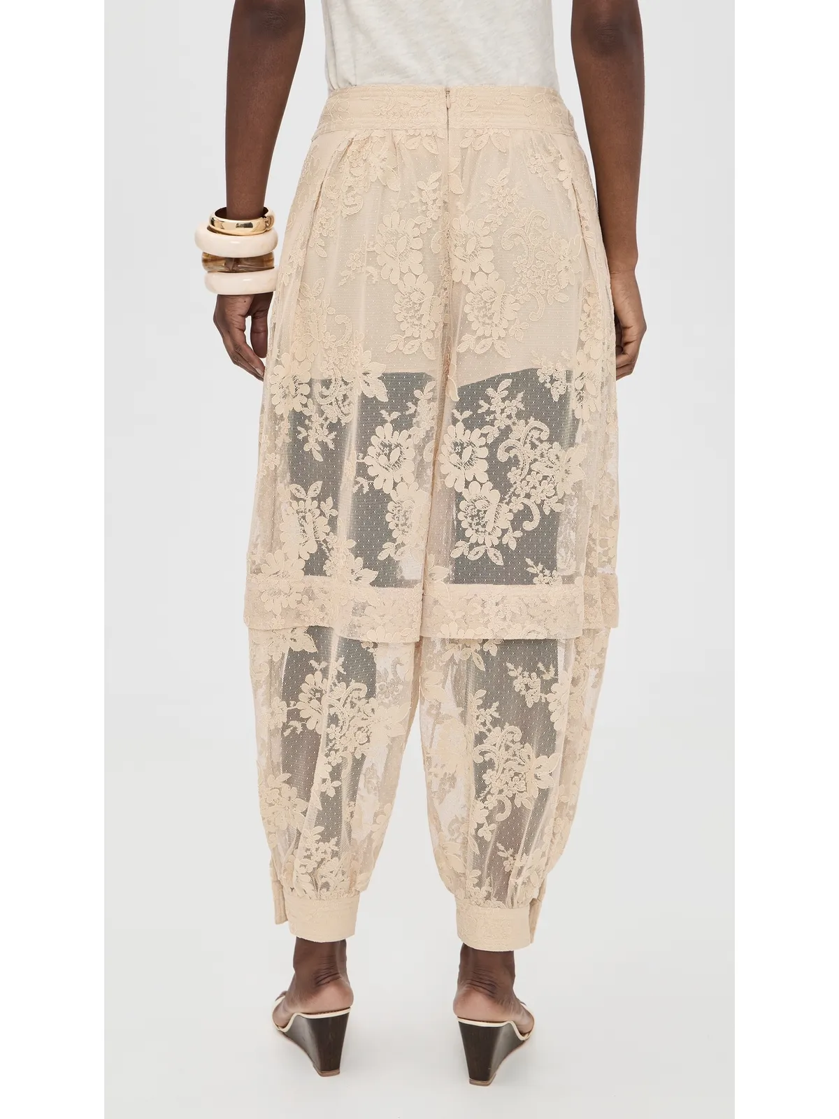 Zimmermann ルナ レース バルーンパンツ クリーム - 画像3