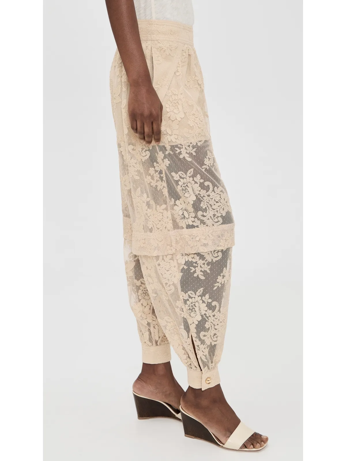 Zimmermann ルナ レース バルーンパンツ クリーム - 画像4