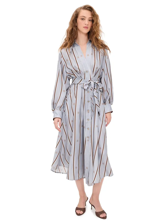 Zimmermann Zimmermann エンブレム タック シルク ミディドレスの商品画像