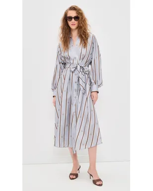 Zimmermann エンブレム タック シルク ミディドレス - サムネイル5