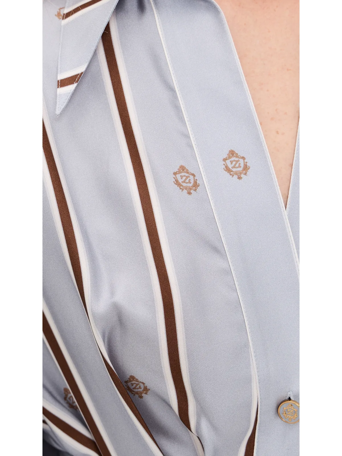 Zimmermann エンブレム タック シルク ミディドレス - 画像6