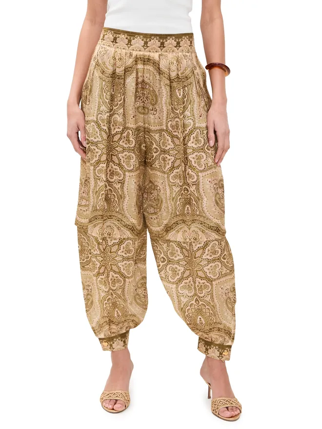 Zimmermann Zimmermann ルナ サテン バルーンパンツ オリーブ ペイズリー柄の商品画像