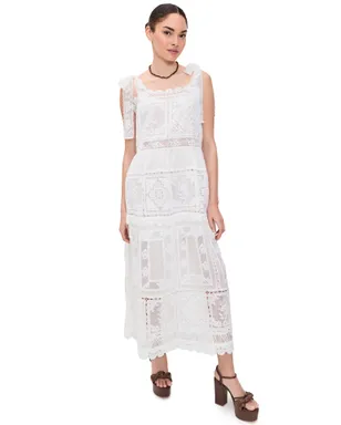 Zimmermann エスター レーストリム スリップドレス アイボリー - サムネイル1