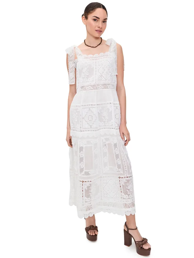 Zimmermann Zimmermann エスター レーストリム スリップドレス アイボリーの商品画像