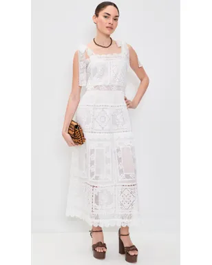 Zimmermann エスター レーストリム スリップドレス アイボリー - サムネイル5