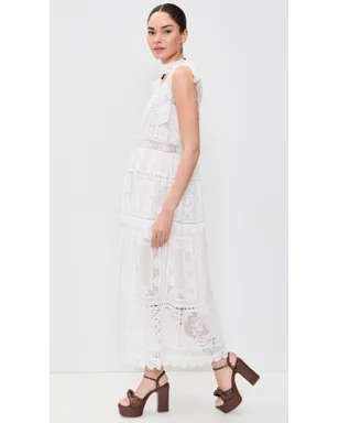 Zimmermann エスター レーストリム スリップドレス アイボリー - サムネイル4
