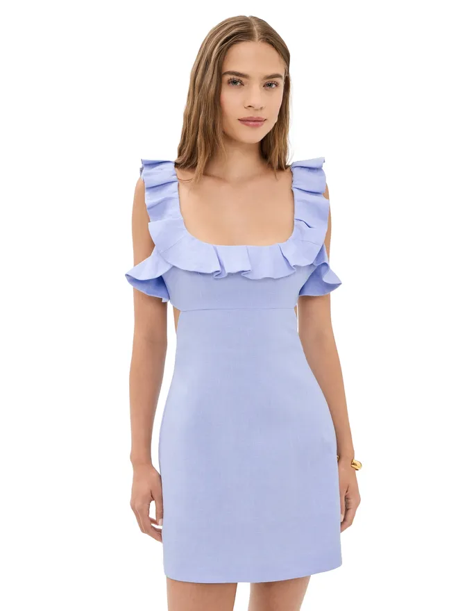 Zimmermann Zimmermann インドラ フリルミニドレス スカイの商品画像