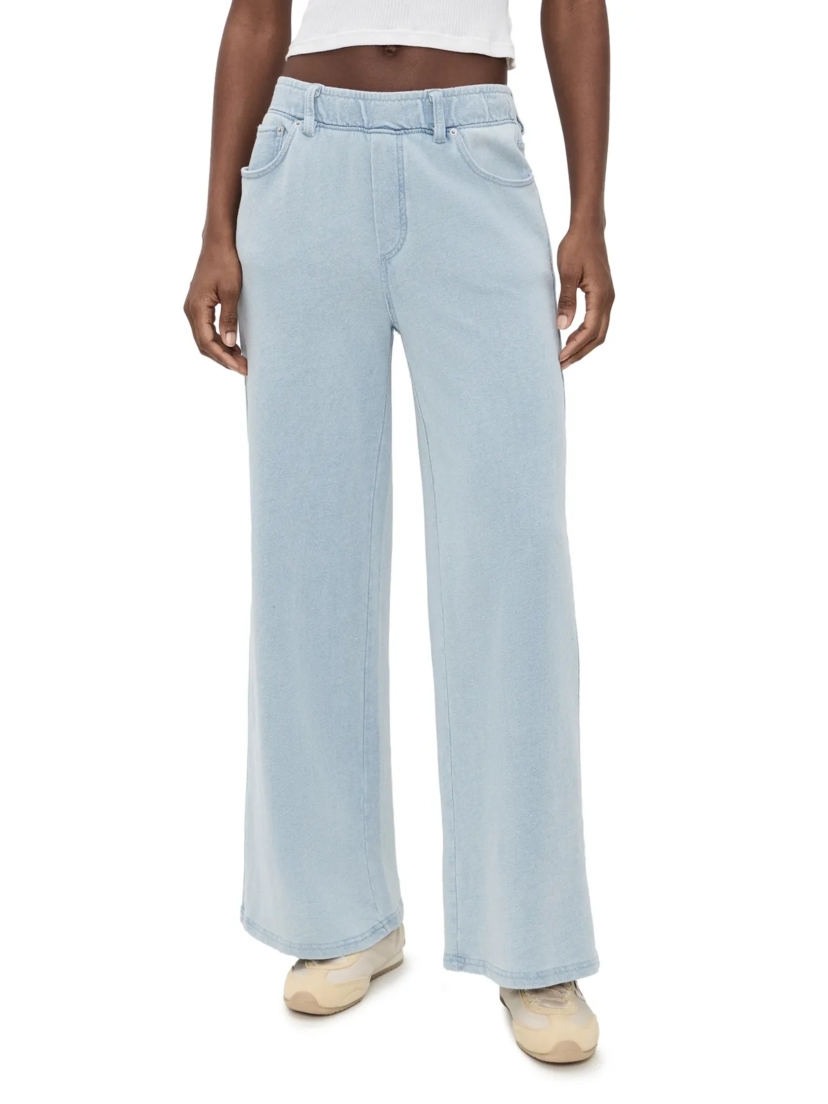 Z Supply Entougage Knit Denim Pants Ocean Air Indigo - 画像1