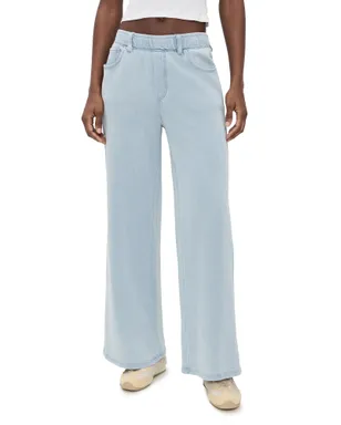Z Supply Entougage Knit Denim Pants Ocean Air Indigo - サムネイル1