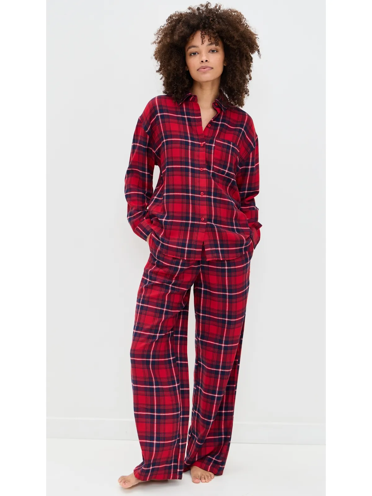 Z Supply River Plaid Button Up Haute Red - 画像5