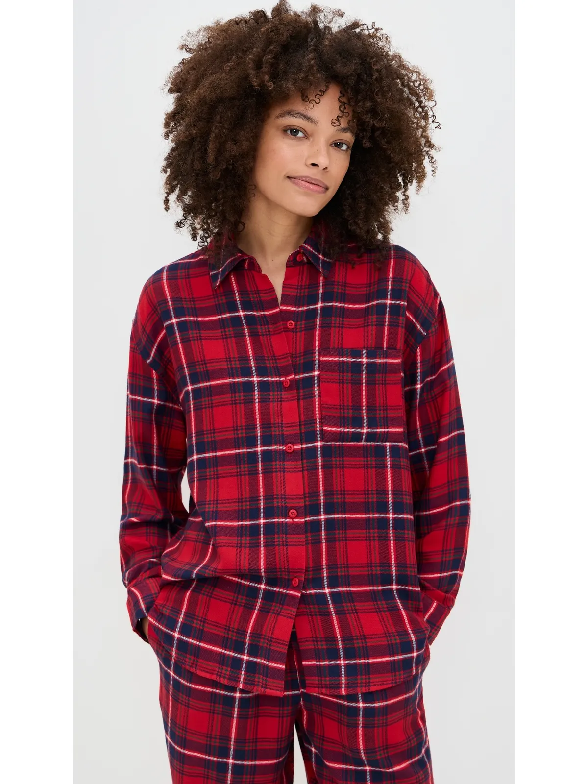 Z Supply River Plaid Button Up Haute Red - 画像2