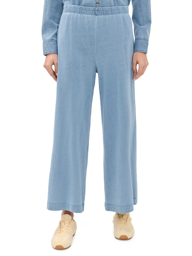 Z Supply Z Supply Scout Jersey Denim Pants Santorini Indigoの商品画像