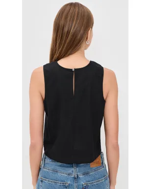 Z Supply Sloane Linen Top ブラック - サムネイル3