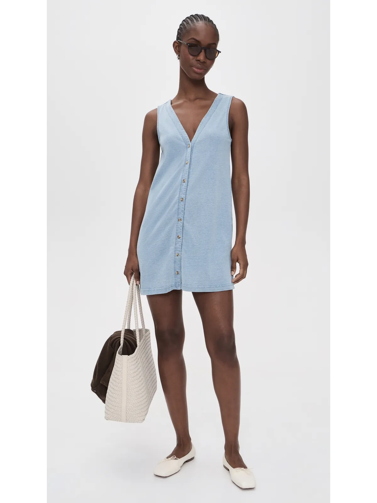 Z Supply Solace Denim Dress Solace デニムドレス（オーシャンエア インディゴ） - 画像5