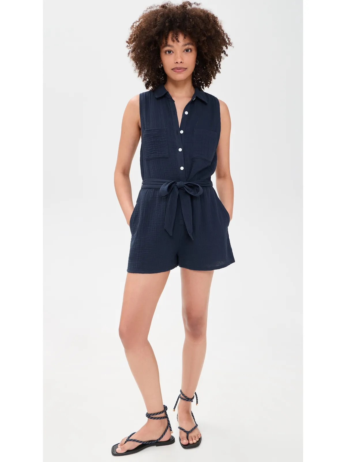Z Supply New Light Romper Eclipse - 画像5