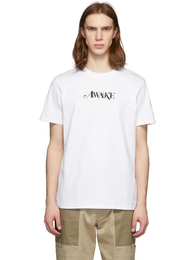 Moncler Genius Moncler Genius 2 Moncler 1952 コレクション Awake NY Edition ホワイト ロゴ T シャツの商品画像