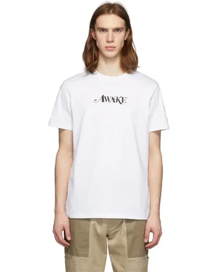 Moncler Genius 2 Moncler 1952 コレクション Awake NY Edition ホワイト ロゴ T シャツ - サムネイル1