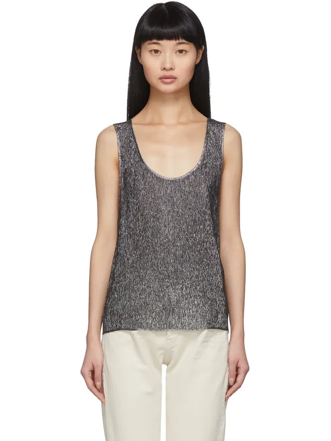 Saint Laurent Saint Laurent ラメ ジャージ タンク トップの商品画像