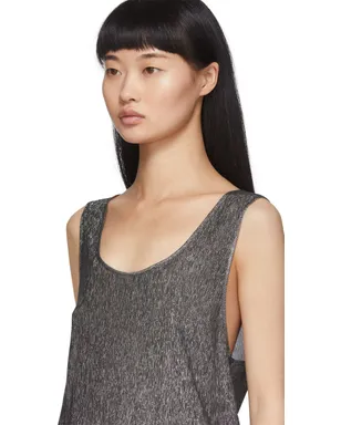 Saint Laurent ラメ ジャージ タンク トップ - サムネイル4