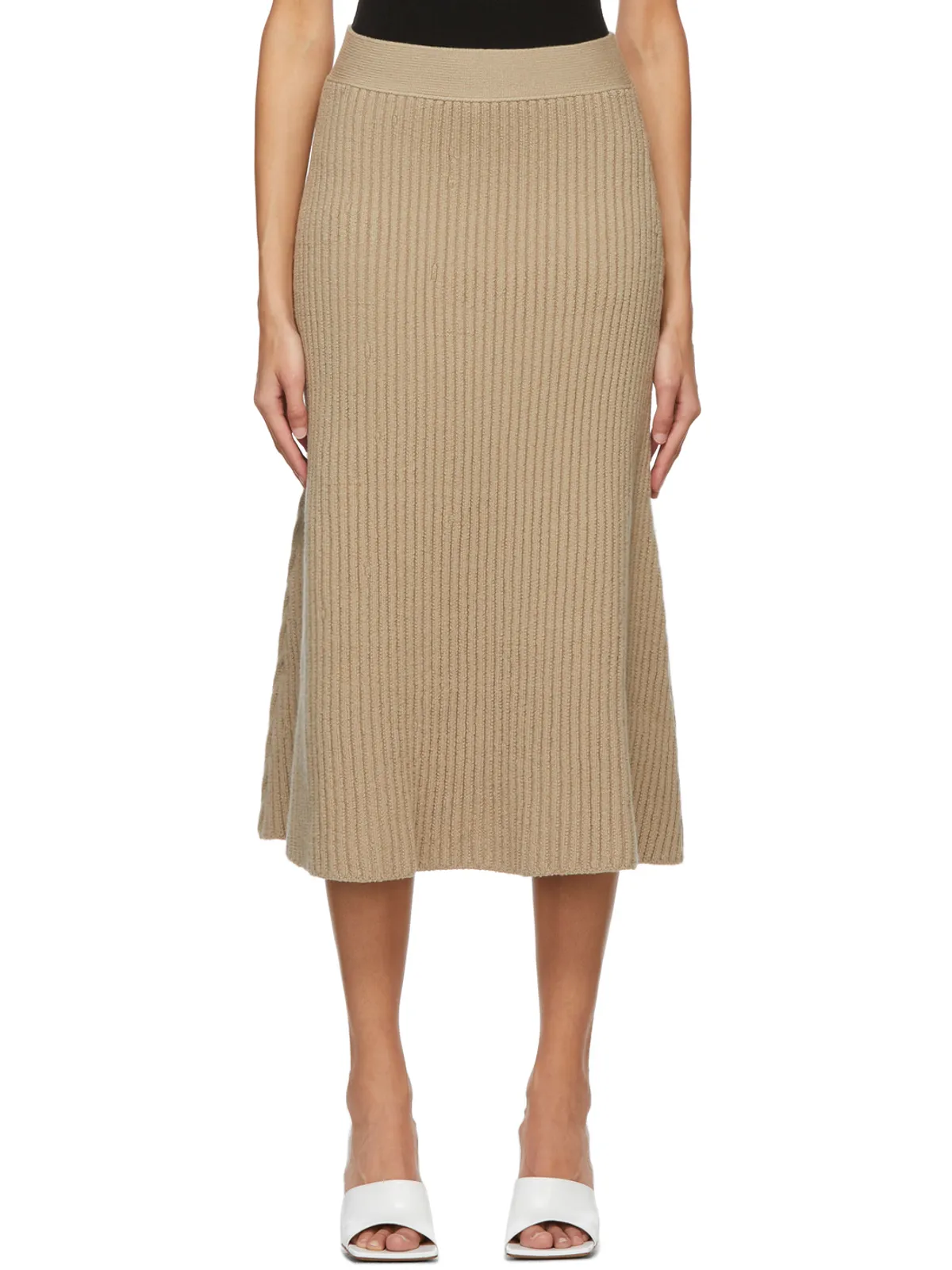Bottega Veneta ウール リブ スカート - 画像1