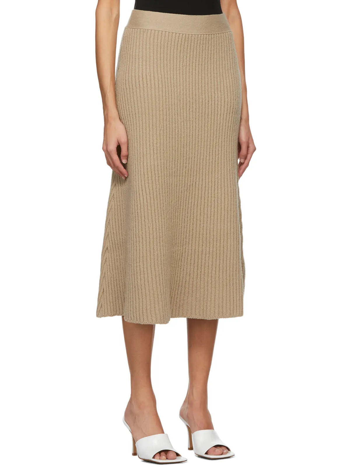 Bottega Veneta ウール リブ スカート - 画像2