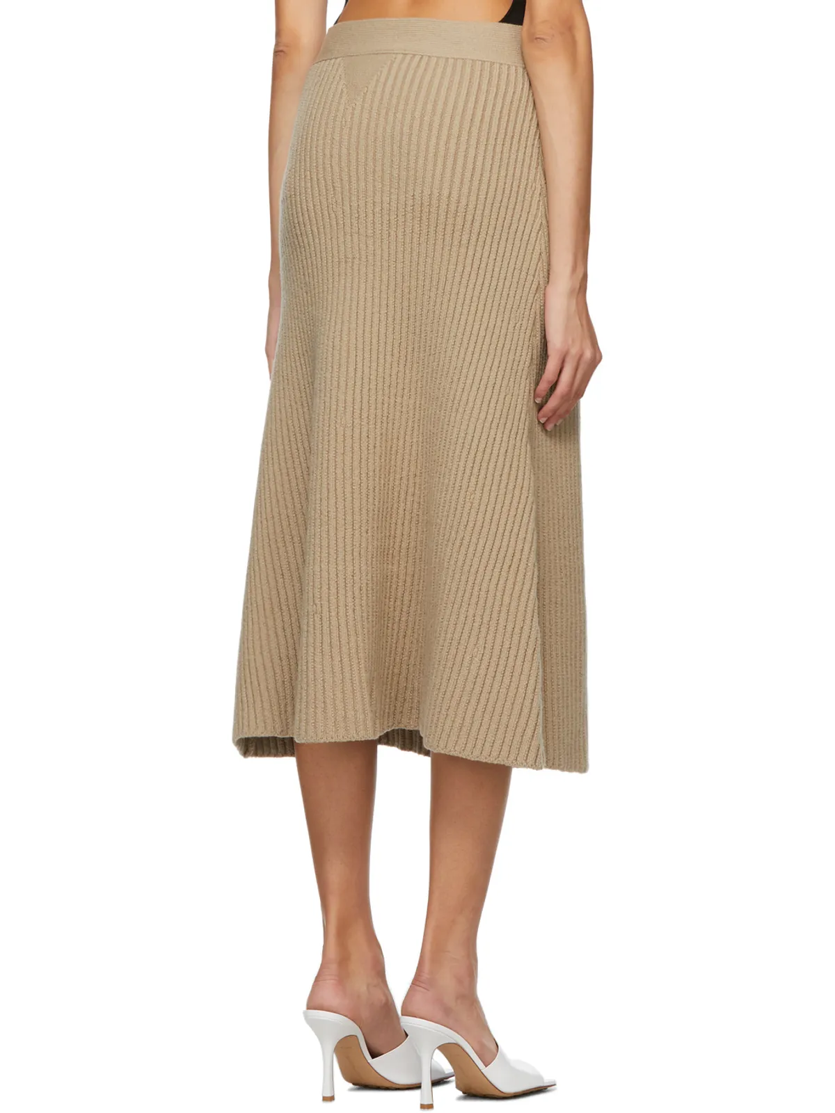 Bottega Veneta ウール リブ スカート - 画像3