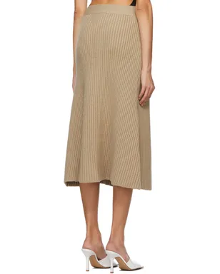 Bottega Veneta ウール リブ スカート - サムネイル3