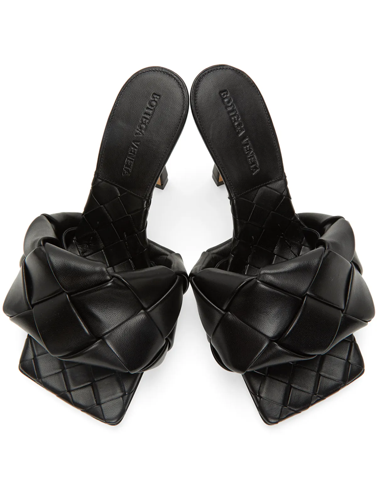 Bottega Veneta イントレチャート Lido ヒール サンダル - 画像5