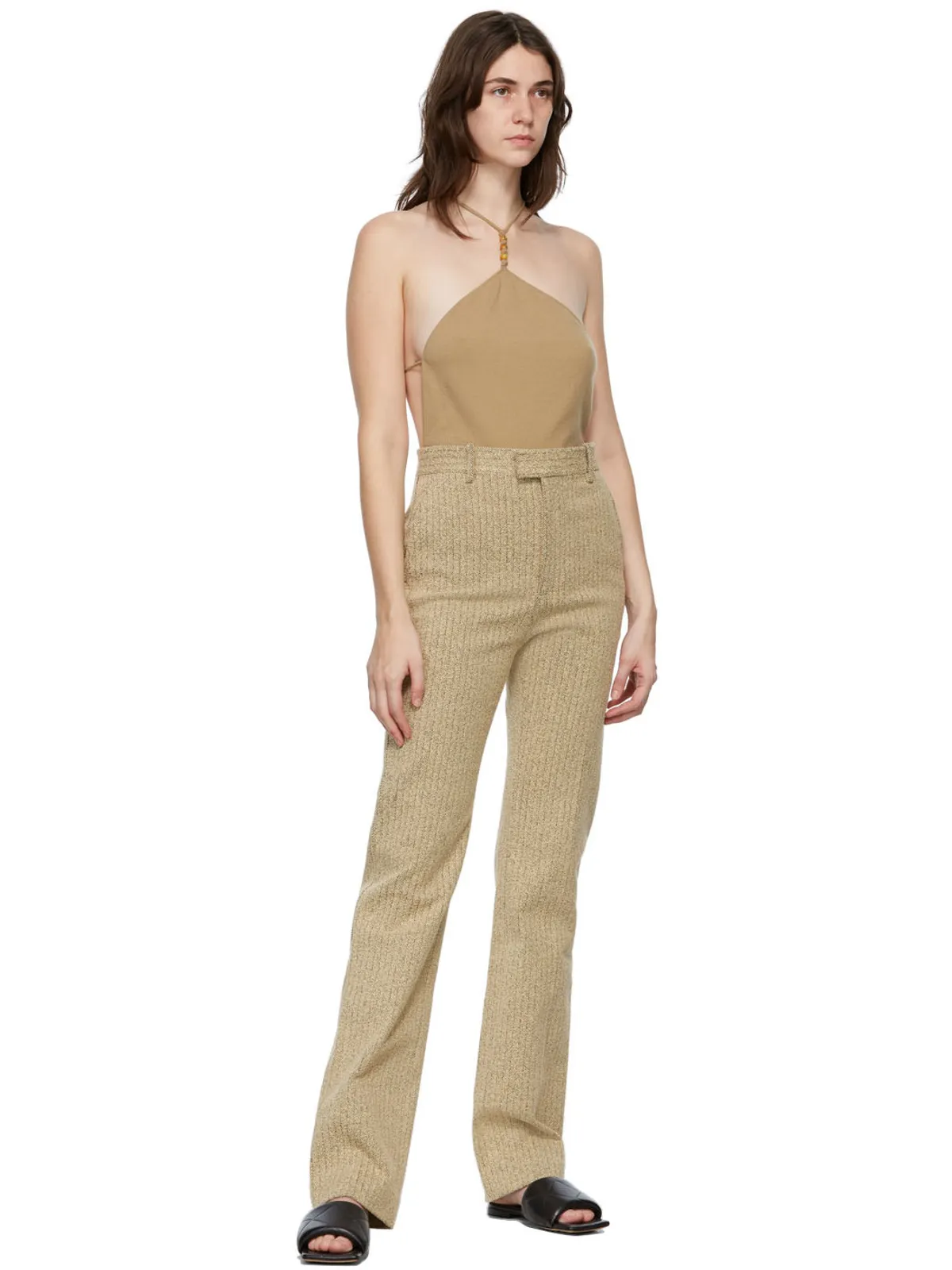 Bottega Veneta カシミア ホルター ボディスーツ - 画像5