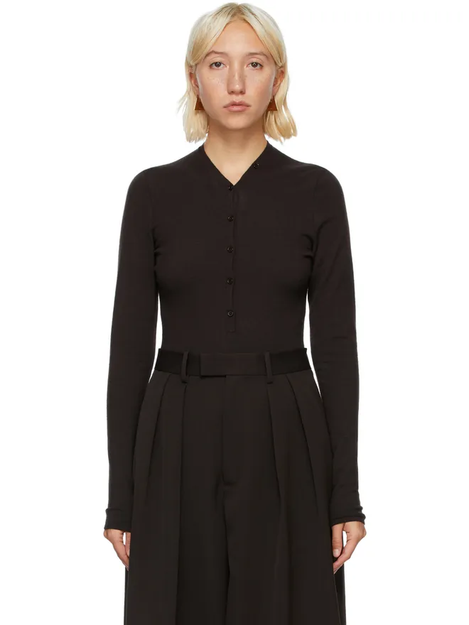 Bottega Veneta Bottega Veneta カシミア V ネック ボディスーツの商品画像