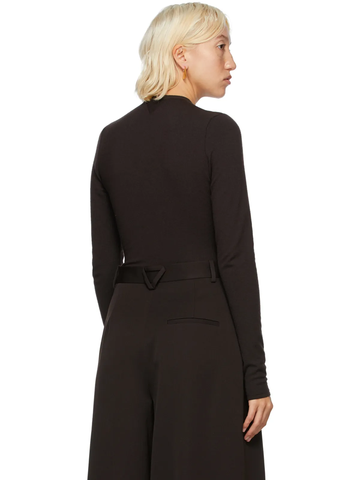 Bottega Veneta カシミア V ネック ボディスーツ - 画像3