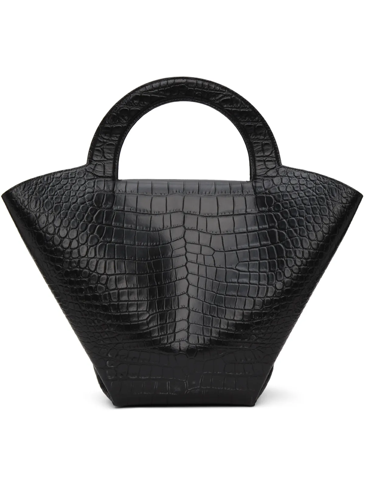 Bottega Veneta クロコ トップ ハンドル トート - 画像3