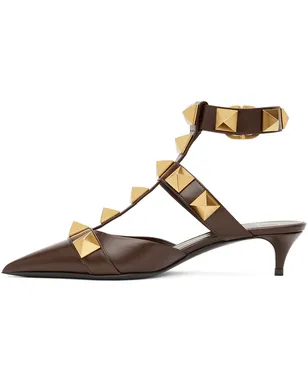 Valentino Garavani ブラウン Roman Stud ミディアム ヒール - サムネイル3