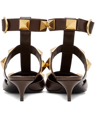 Valentino Garavani ブラウン Roman Stud ミディアム ヒール - サムネイル4