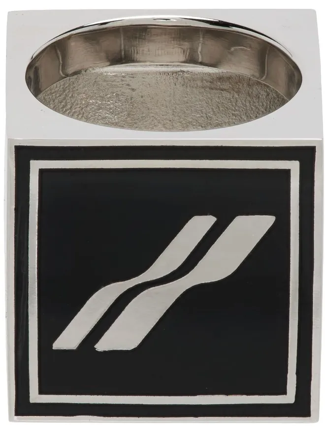 WE11DONE WE11DONE シルバー＆ブラック ロゴ リングの商品画像