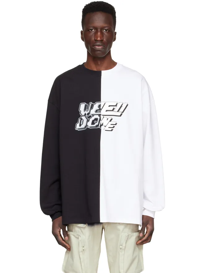 WE11DONE WE11DONE Half & Half 長袖Tシャツの商品画像