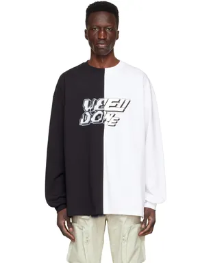 WE11DONE Half & Half 長袖Tシャツ - サムネイル1