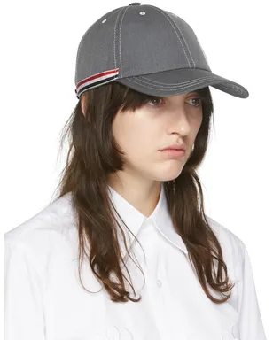 Thom Browne 6パネル ベースボールキャップ - サムネイル2