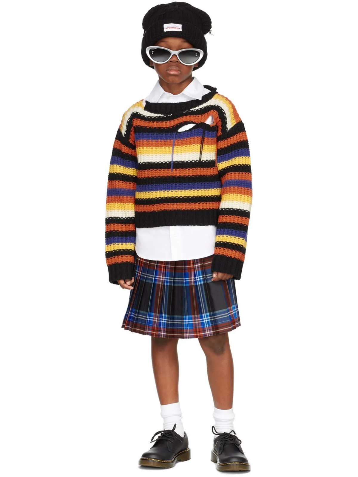 Charles Jeffrey LOVERBOY キッズ｜SSENSE限定 ボーダー Slash セーター - 画像1