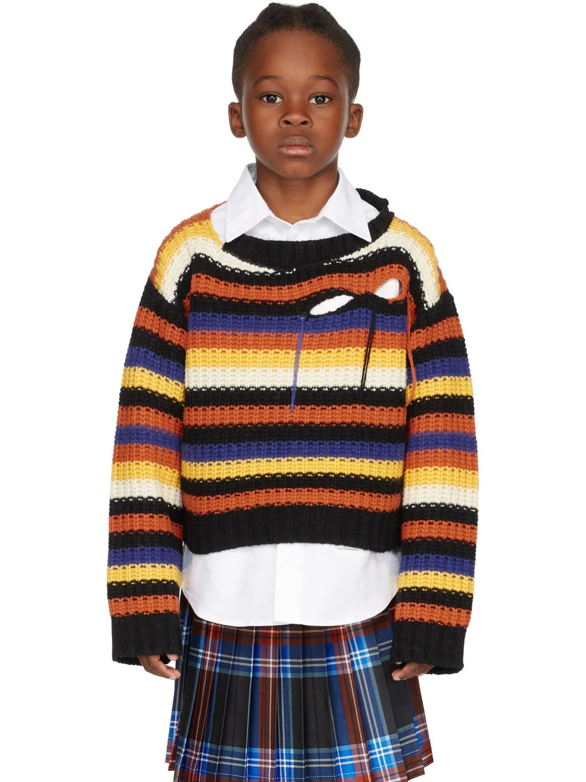 Charles Jeffrey LOVERBOY キッズ｜SSENSE限定 ボーダー Slash セーター - 画像2