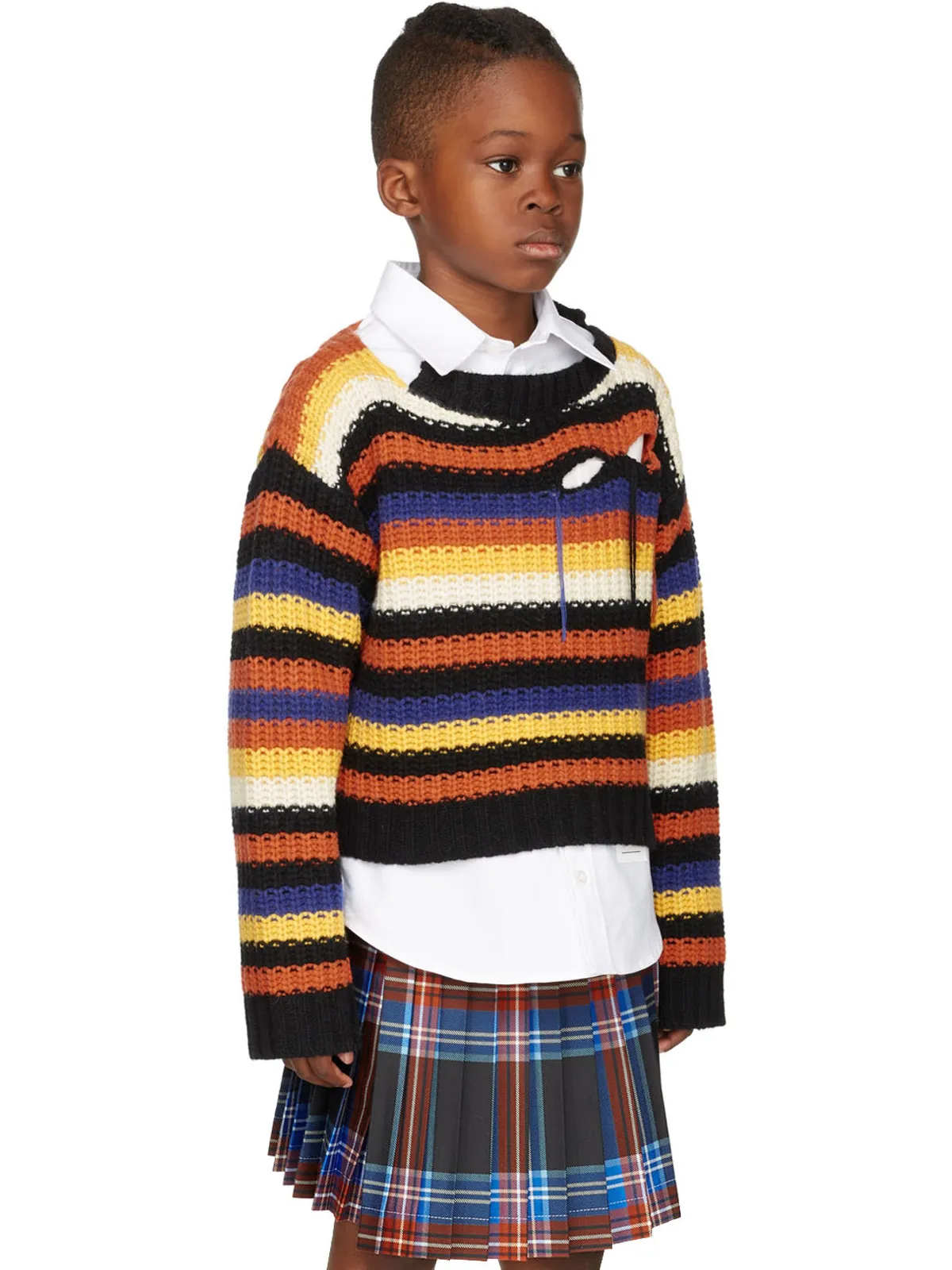 Charles Jeffrey LOVERBOY キッズ｜SSENSE限定 ボーダー Slash セーター - 画像3