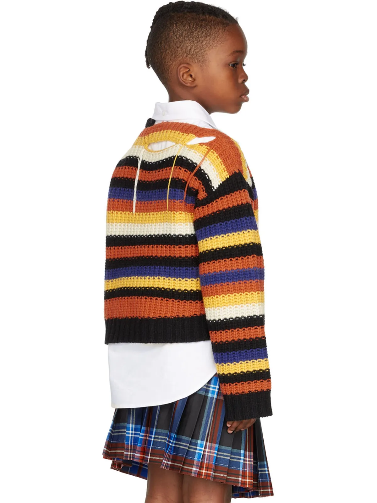 Charles Jeffrey LOVERBOY キッズ｜SSENSE限定 ボーダー Slash セーター - 画像4