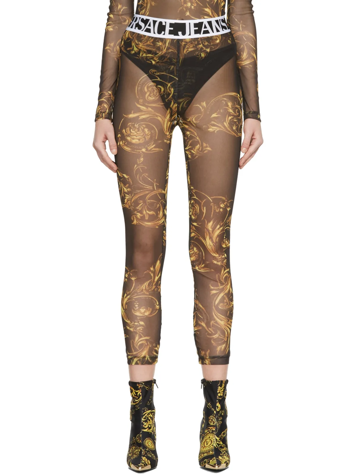 Versace Jeans Couture Footless タイツ - 画像1