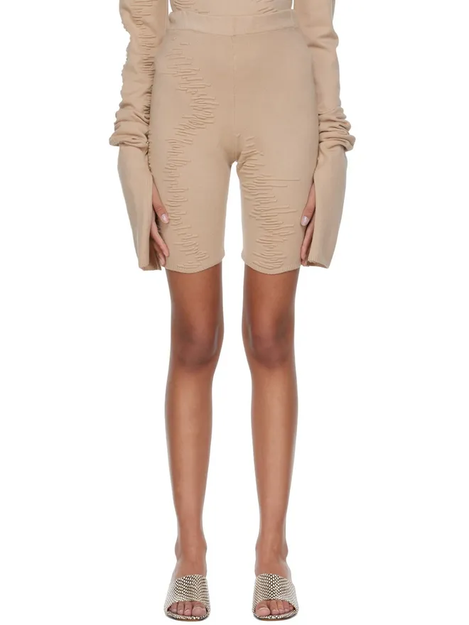 SELASI SELASI SSENSE限定 KBN Knitwearエディション ベージュ ショートパンツの商品画像