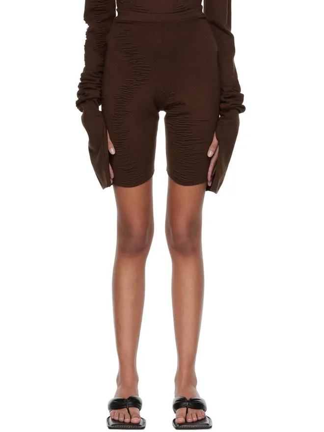 SELASI SELASI SSENSE限定 KBN Knitwearエディション ブラウン ショートパンツの商品画像