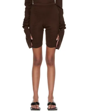 SELASI SSENSE限定 KBN Knitwearエディション ブラウン ショートパンツ - サムネイル1